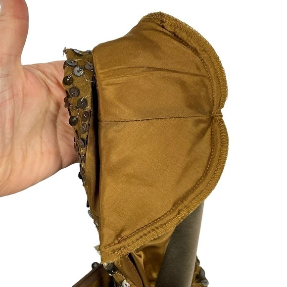 NANETTE LEPORE SEQUIN SILK DROP WAIST GATHERED PLEAT COCKTAIL DRESS - Picture 12 of 17